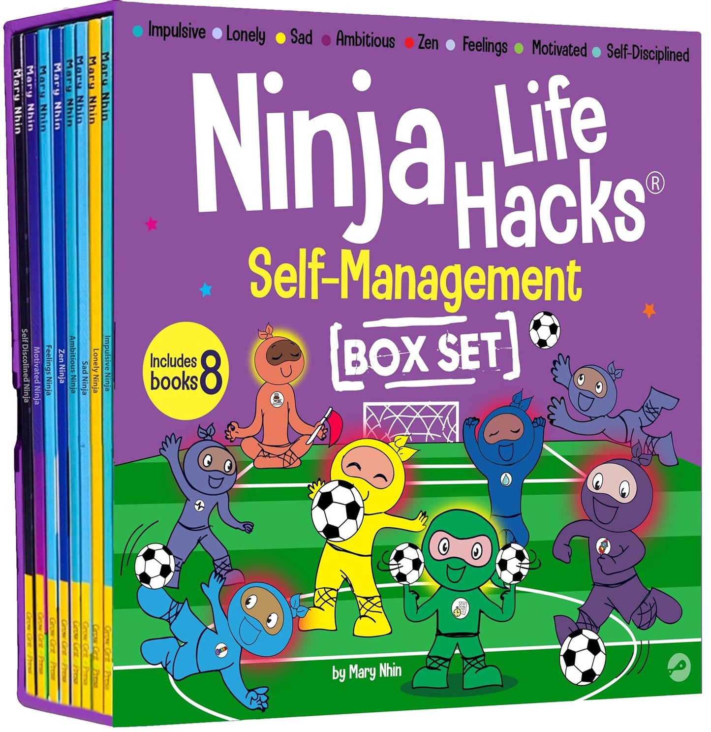 Ninja Life Hacks Self Management 8 Book Box Set (Books 33-40: Impulsive, Lonely, Sad, Ambitious, Zen, Feelings, Motivated, Self Disciplined)